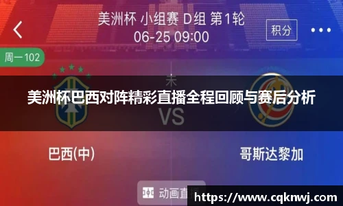 美洲杯巴西对阵精彩直播全程回顾与赛后分析
